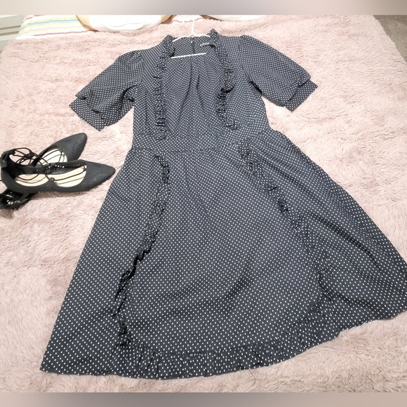 Jeanne D'Arc Vintage Polkadot Dress - Picture 3 of 9